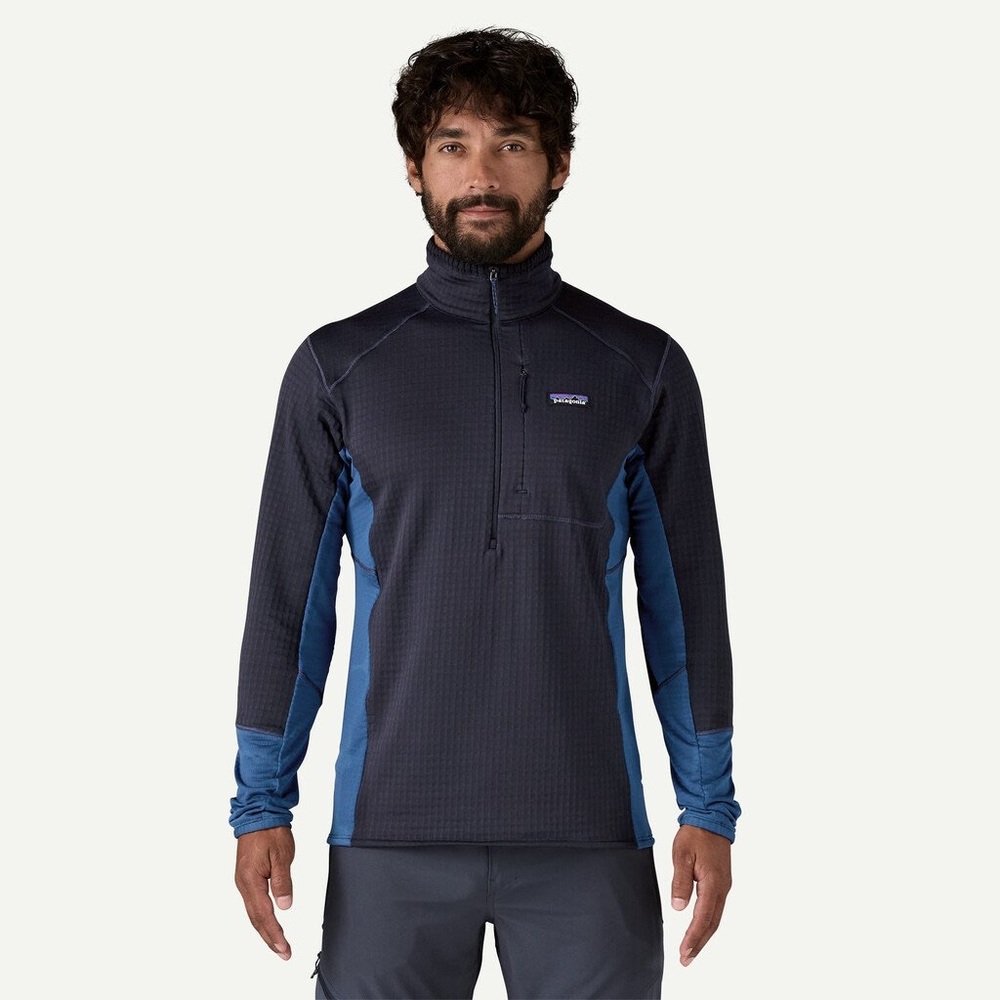 Patagonia Men’s Navy & Blue Half-Zip Performance R1 polartec pullover Jacket XL